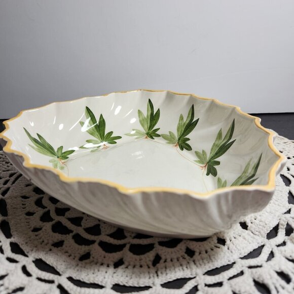 Simpsons Pottery Serving Dish Normandy Pattern Bowl Hand Painted Made in England - Picture 3 of 10